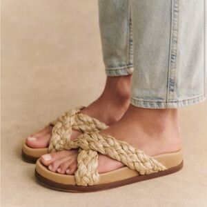 Le Souliers Sézane Eden Low Mules Sandals Size 39 US 8.5